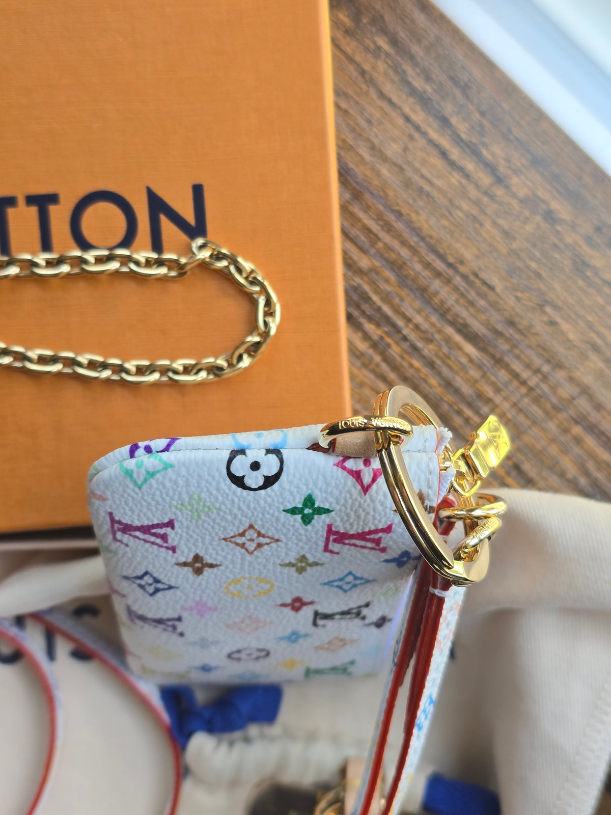 Louis Vuitton x Takashi Murakami Monogram Multicolore Phone Holder and Key Pouch
