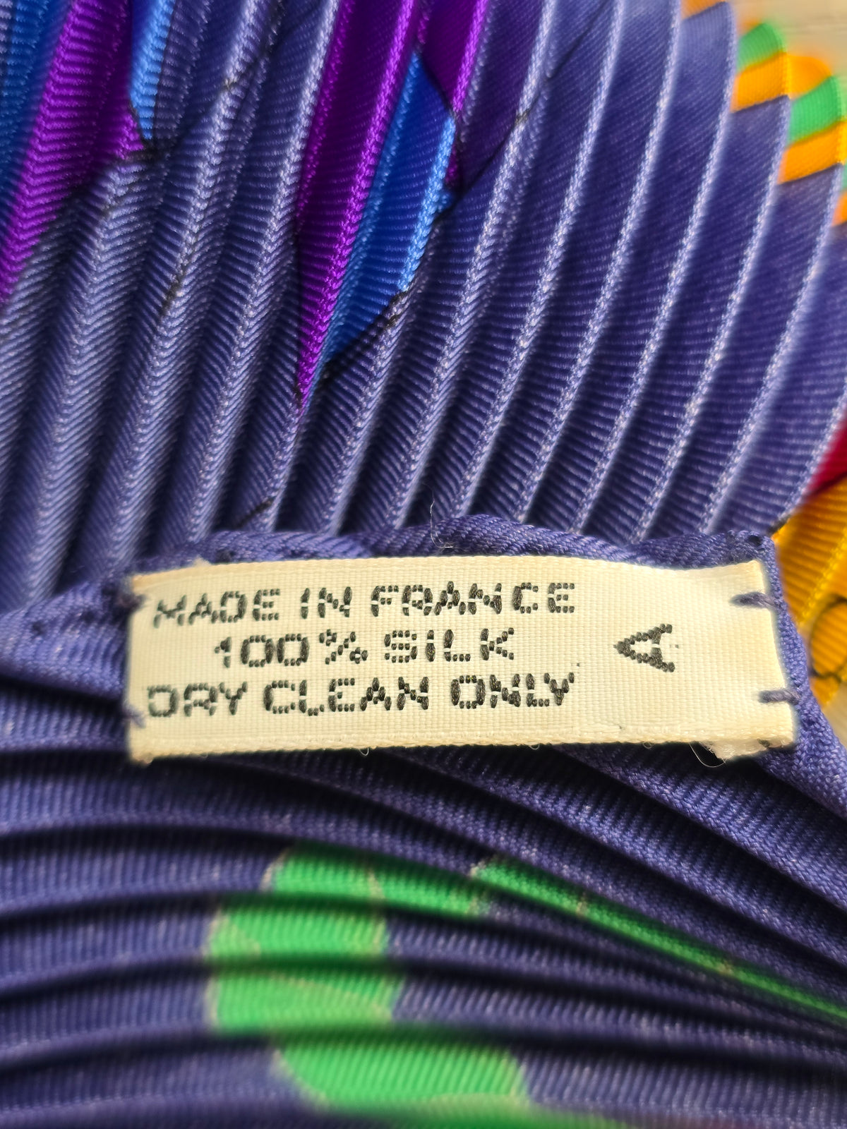 Hermès "Les Folies du Ciel" Carré Plissé 90 Pleated Silk Scarf
