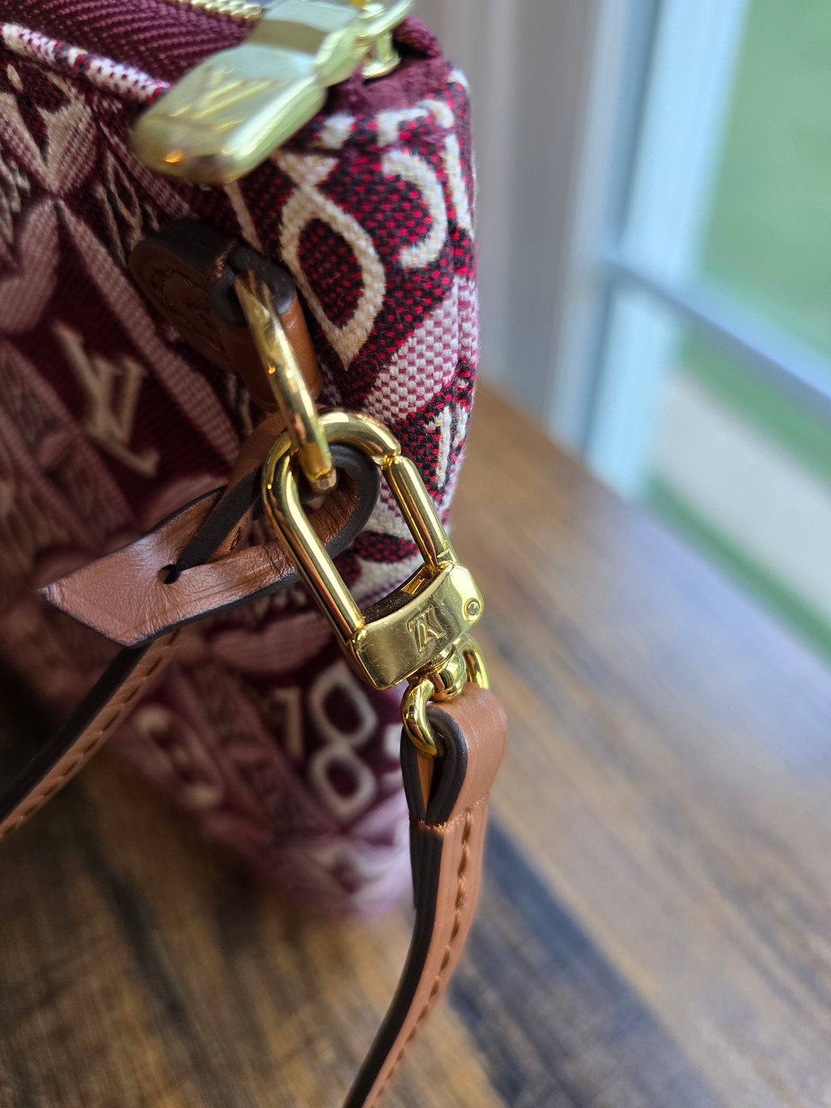 Louis Vuitton Jacquard Since 1854 Neverfull Pochette with Wristlet Strap
