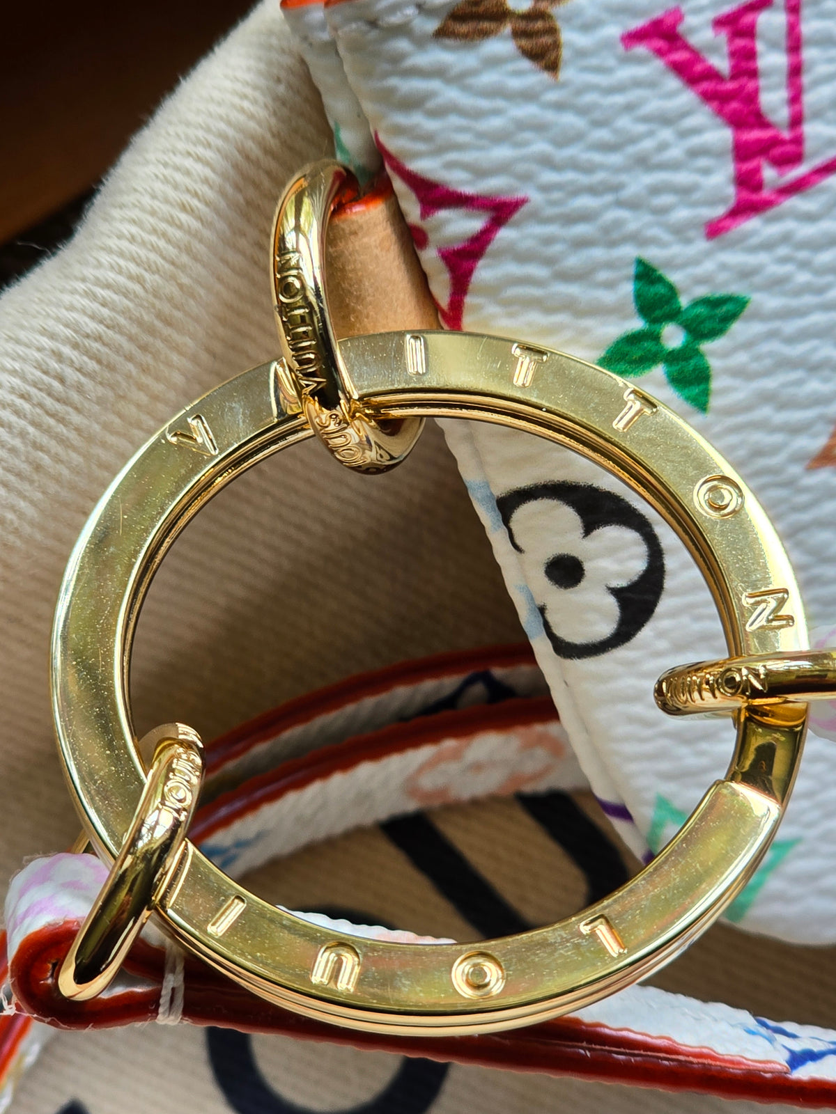 Louis Vuitton x Takashi Murakami Monogram Multicolore Phone Holder and Key Pouch