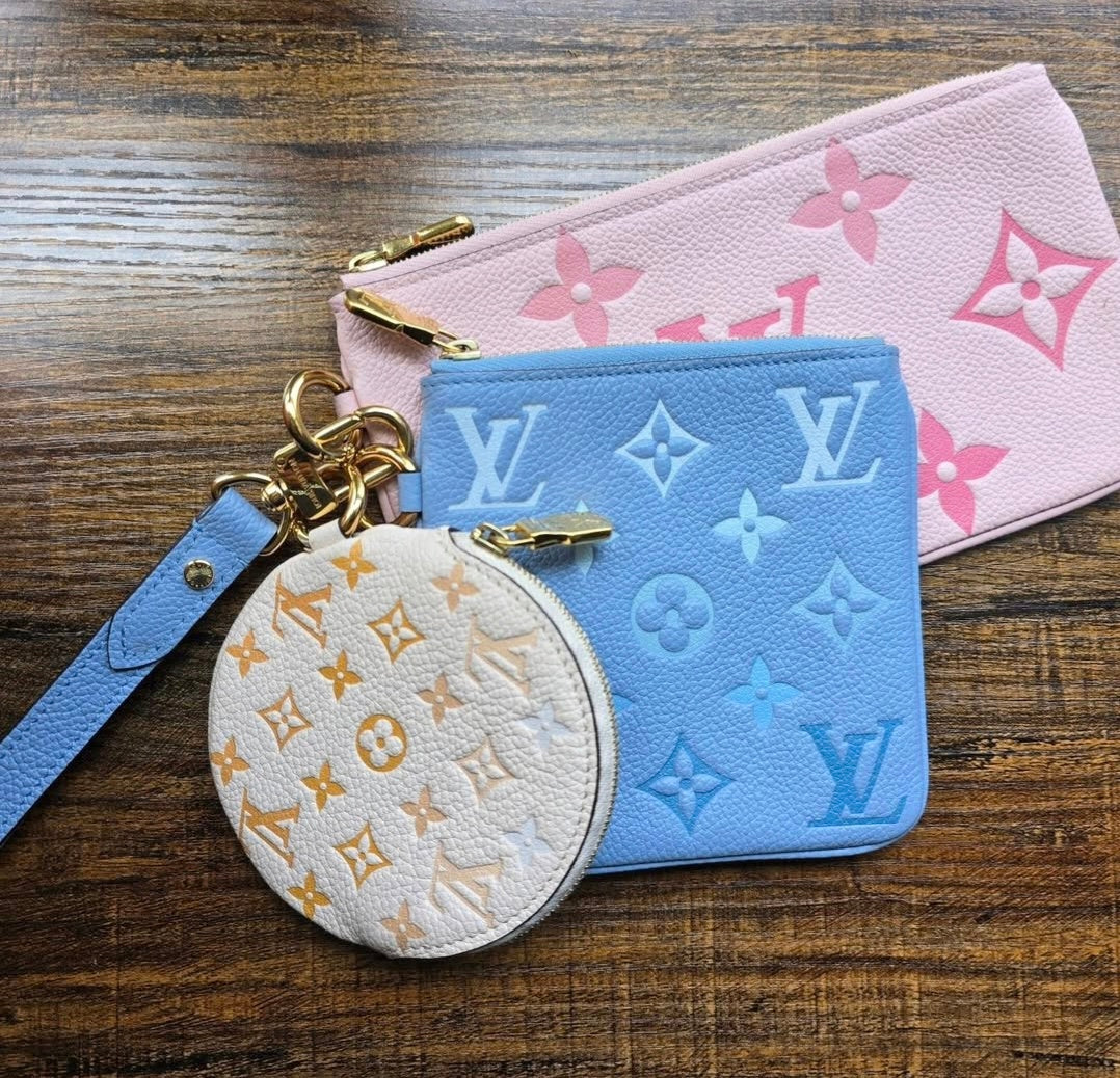 Louis Vuitton Empreinte Giant Monogram Limited Edition "By The Pool" Trio Pouch