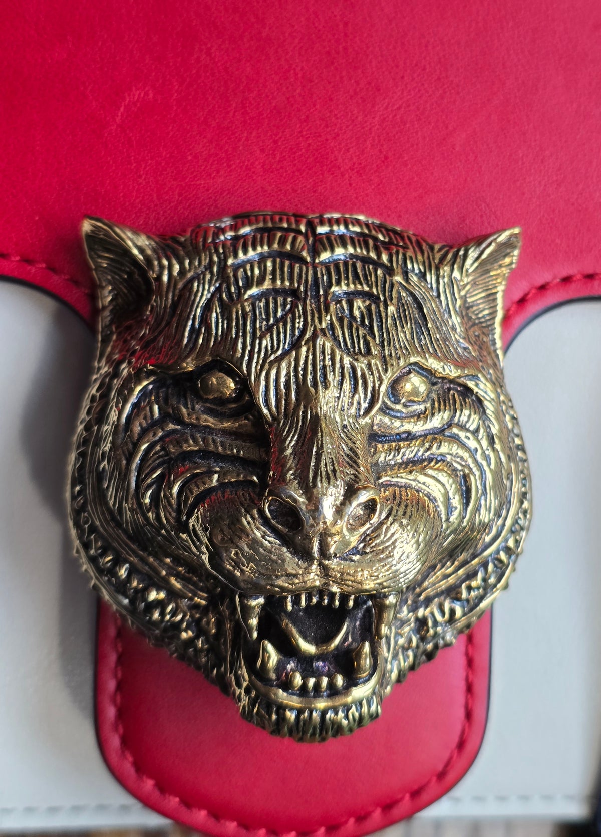 Gucci Animalier Colorblock Tiger Head Flap Bag