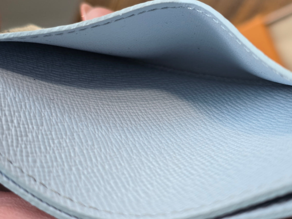 Louis Vuitton Daily Card Holder in Damier Azur with Olympe Blue V-shape