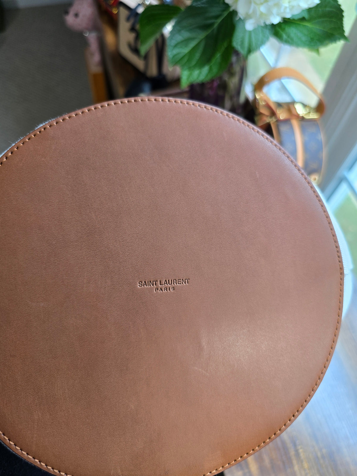 Saint Laurent Rive Gauche Triangle Canvas Tote