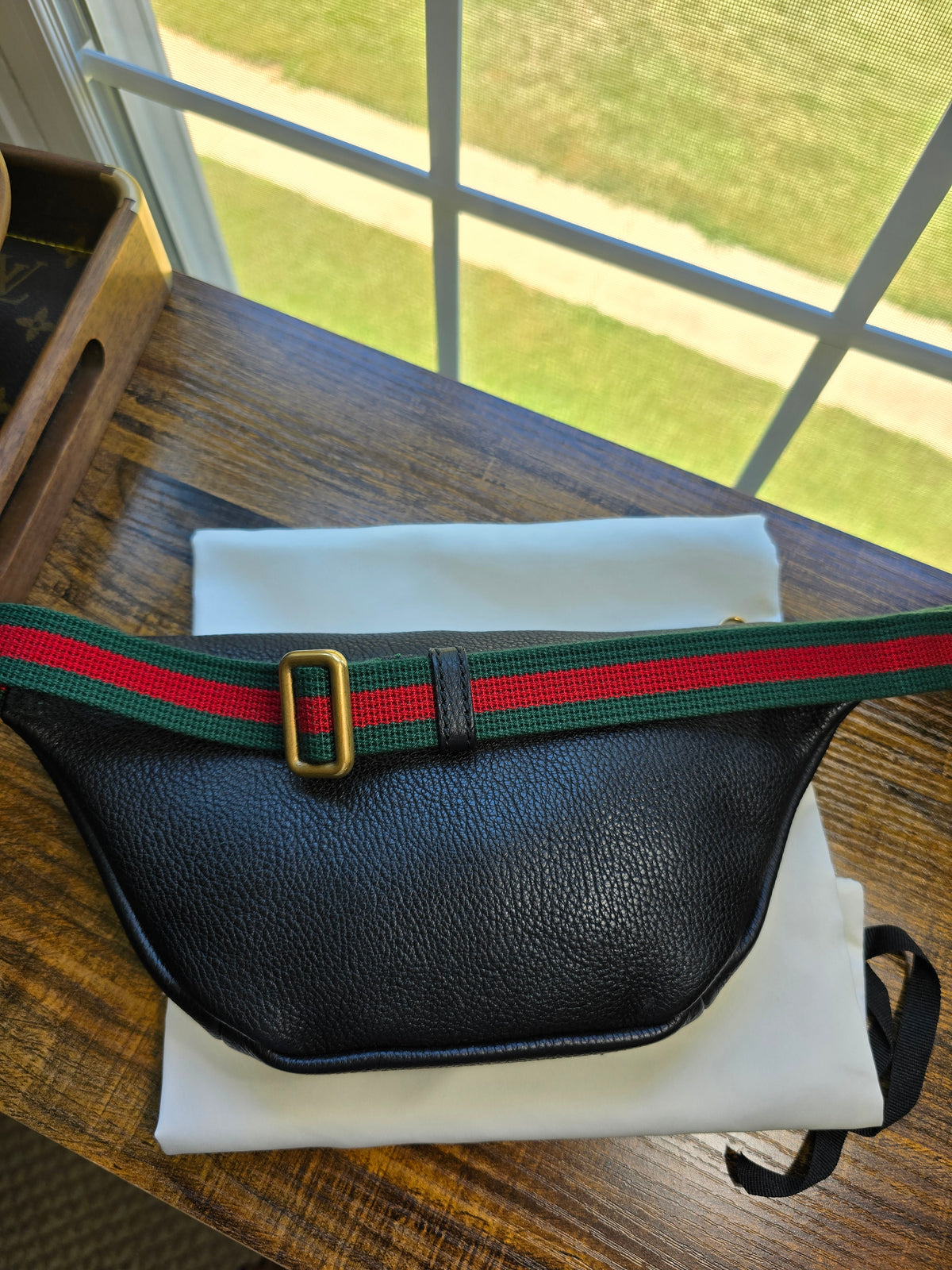 Gucci Logo Leather Bum Bag