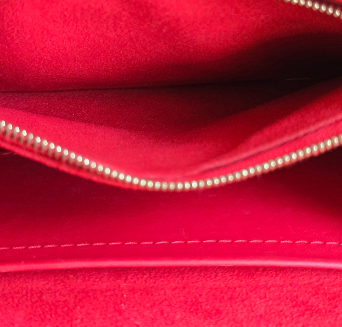 Louis Vuitton Louise MM Rouge Calfskin Leather Chain Bag