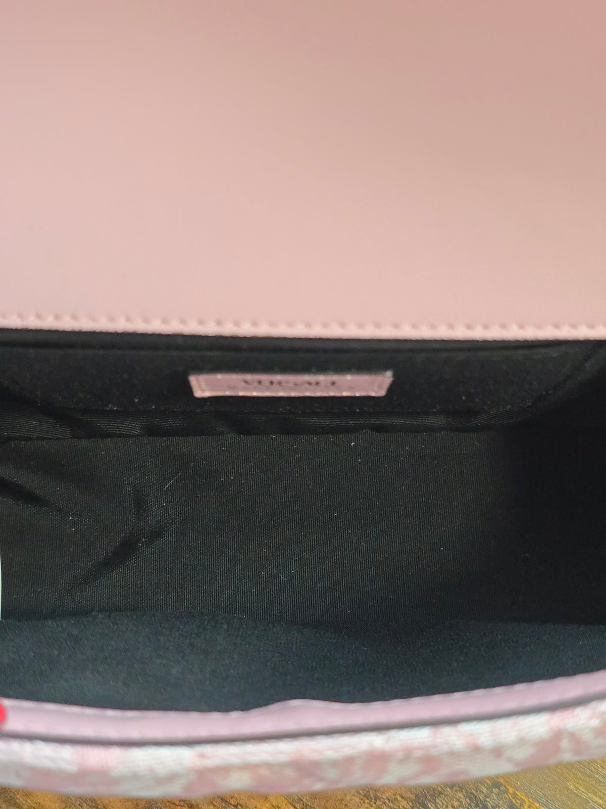 Versace Baroque Jacquard Quilted Medusa Shoulder Bag in Baby Pink