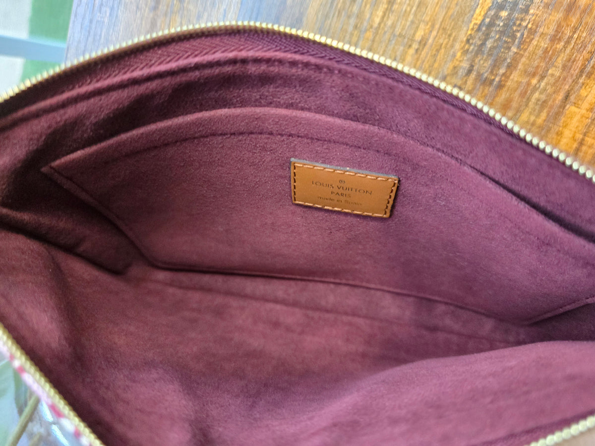 Louis Vuitton Jacquard Since 1854 Neverfull Pochette with Wristlet Strap