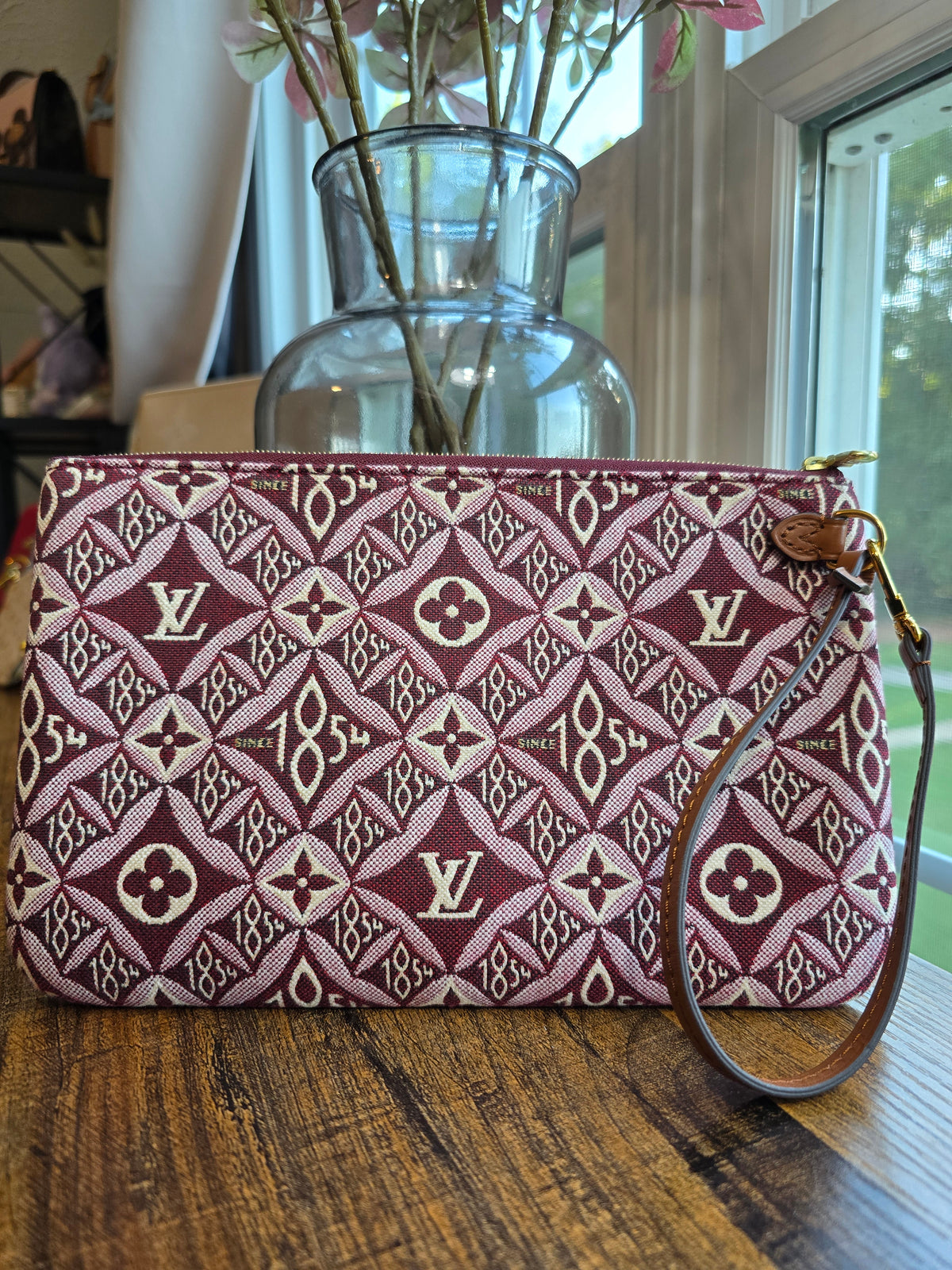 Louis Vuitton Jacquard Since 1854 Neverfull Pochette with Wristlet Strap