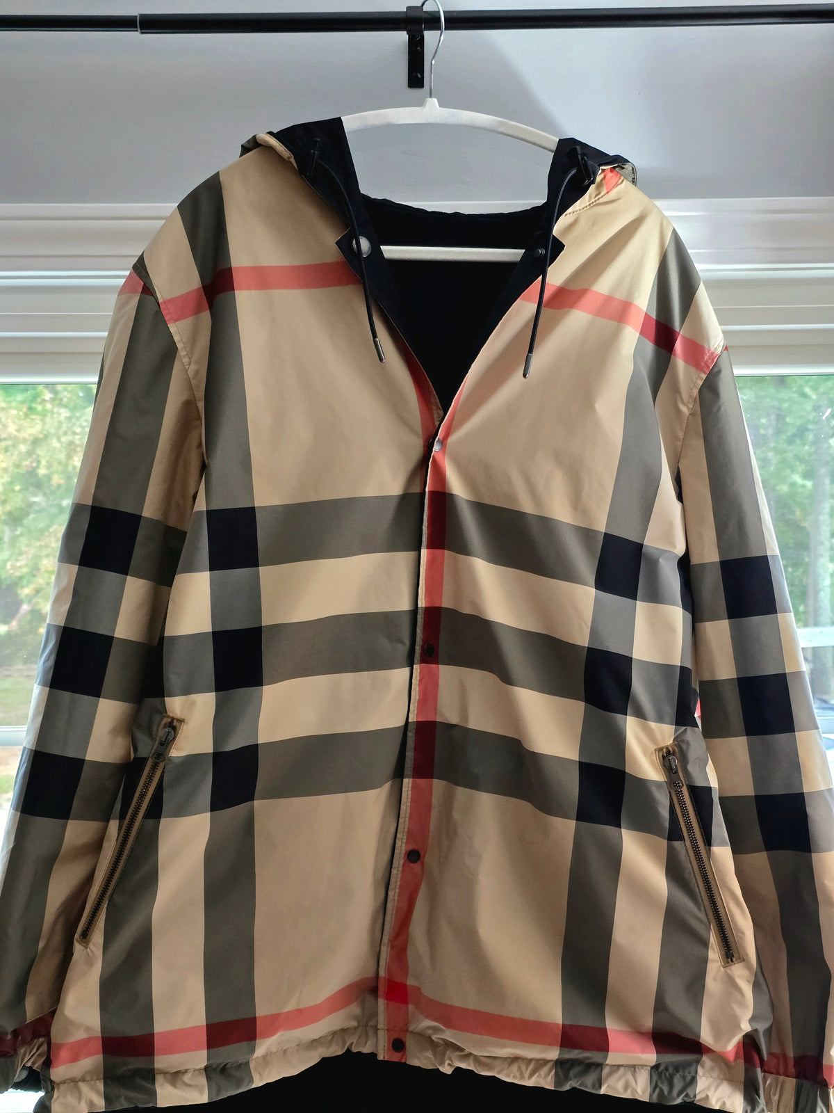 Burberry Nylon Reversible Check Men's XL Jacket